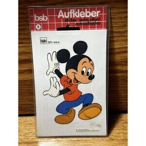 Disney Stickers Aufkleber Mickey Mouse German Made BSB 31 550NOS Vintage